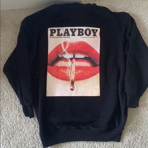 Oversized playboy x misguided hoodie